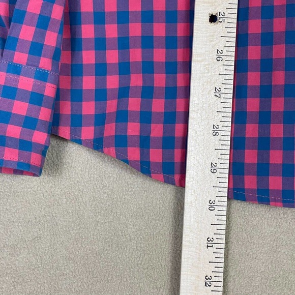 UNTUCKit‎ Shirt Adult Extra Large Red/Blue Long Sleeve Slim Fit Preppy Mens - Picture 5 of 10